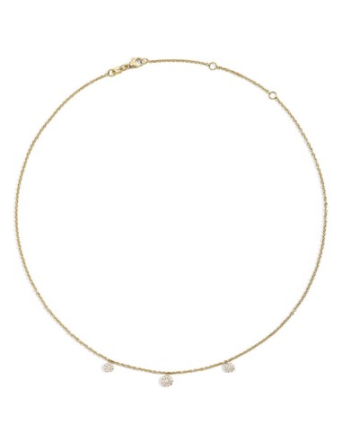 Recarlo Anniversary Glam Necklace with Three Pavé Diamonds