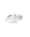 Bague solitaire anniversaire Recarlo en or blanc avec diamant 0,32