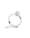 Bague solitaire anniversaire Recarlo en or blanc avec diamant 0,43 ct