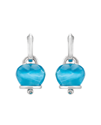 Chantecler Et Voilà Campanelle Medium Earrings in Silver with Diamonds