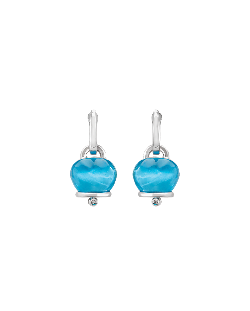 Boucles d'oreilles Chantecler Et Voilà Campanelle Medium en Argent avec Diamants