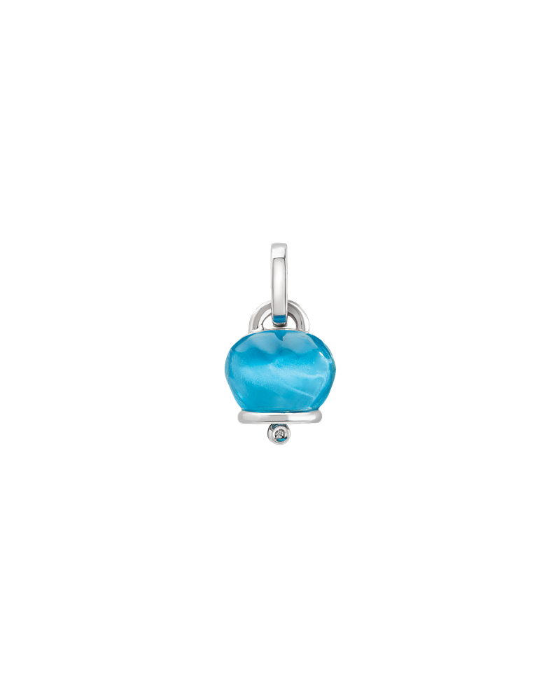 Medium Chantecler Et Voilà Campanelle Pendant in Silver with Diamond