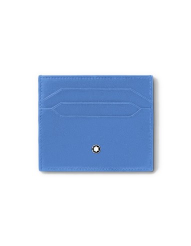 Porta Carte Montblanc Meisterstück in Pelle Dusty Blue a 6 Scomparti