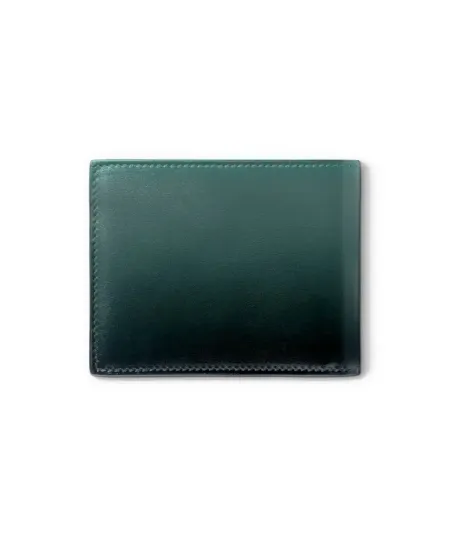 Portefeuille Montblanc Meisterstück à 6 compartiments en cuir vert britannique dégradé