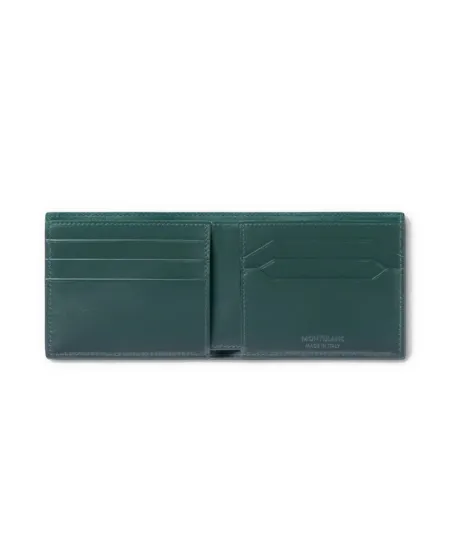 Portefeuille Montblanc Meisterstück à 6 compartiments en cuir vert britannique dégradé