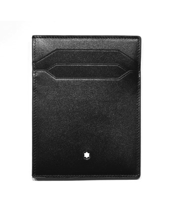 Étui Montblanc Meisterstück à 4 compartiments en cuir noir avec porte-documents