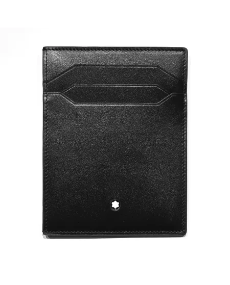 Porta Carte Montblanc Meisterstück a 4 Scomparti in Pelle Nera con Portadocumento