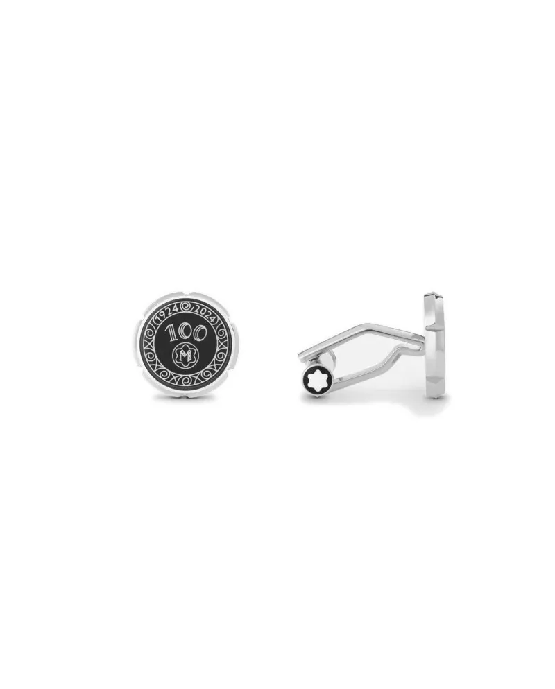 Montblanc Meisterstuck Cufflinks in Steel Nib Décor 100 Years Black Montblanc Meisterstuck Cufflinks in Steel Nib Décor 100 Years Black