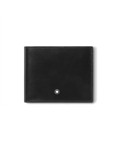 Portefeuille Montblanc Meisterstück à 4 compartiments avec porte-monnaie en cuir noir
