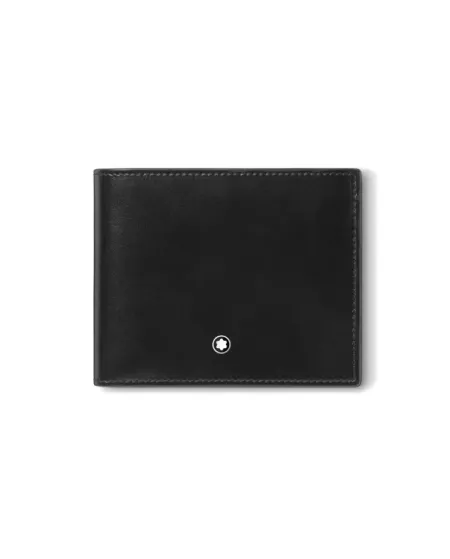 Portafoglio Montblanc Meisterstück a 4 Scomparti con Portamonete in Pelle Nera