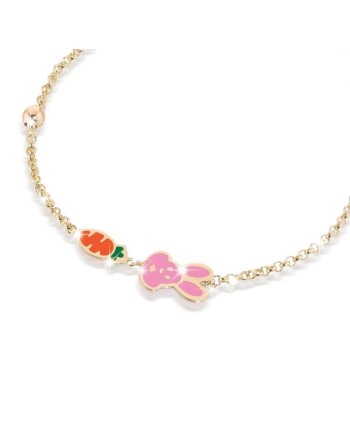 Bracelet en or Le bebé primegioie fortuna avec lapin carotte et émail