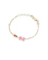 Le bebé primegioie fortuna bracciale in oro carota e coniglietto in smalto