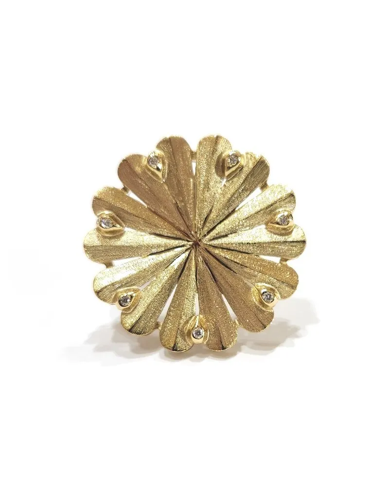 Anello Malafimmina Marea in Oro Giallo con Diamanti
