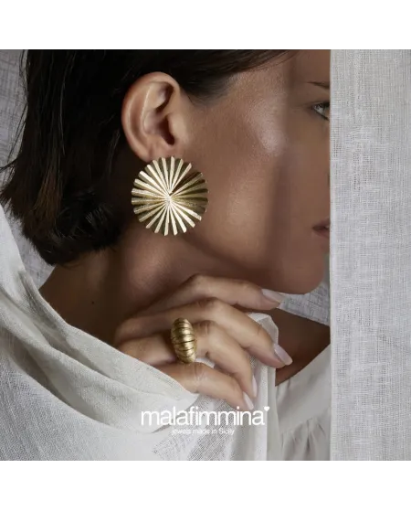 Boucles d'oreilles Malafimmina Marea en or jaune