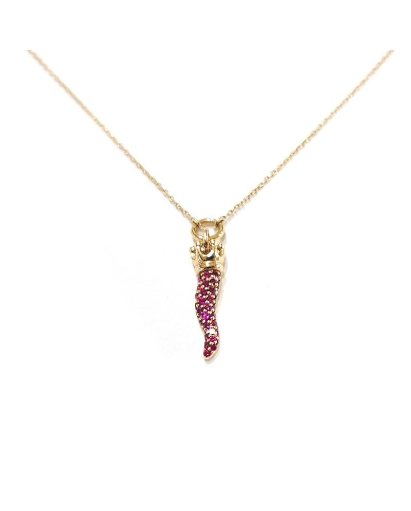 Casella Jewelry Necklace in Rose Gold with Cornet of Rubies