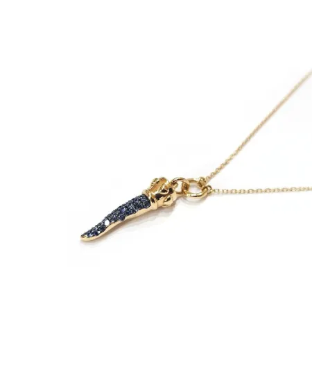 Casella Gioielli Choker in Rose Gold with Sapphire Horn