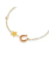 Bracelet Le bebé primegioie fortuna en or, étoile et fer à cheval en émail coloré