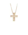 Girocollo Crivelli in Oro Rosa e Croce con Diamanti
