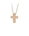 Fantasy Crivelli Choker in Rose Gold and Cross with Diamonds