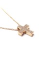 Fantasy Crivelli Choker in Rose Gold and Cross with Diamonds