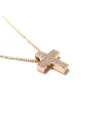 Girocollo Crivelli in Oro Rosa e Croce con Diamanti