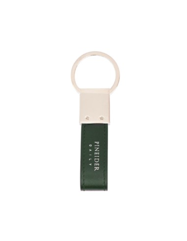 Pineider Daily 23 Meter Keyring in Smooth Green Leather