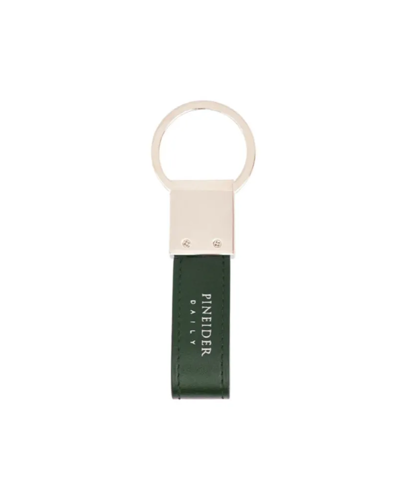 Pineider Daily 23 Meter Keyring in Smooth Green Leather Pineider Daily 23 Meter Keyring in Smooth Green Leather