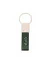 Porte-clés Pineider Daily 23 mètres en cuir lisse vert