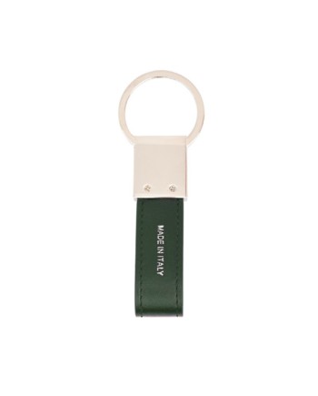 Pineider Daily 23 Meter Keyring in Smooth Green Leather