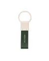 Porte-clés Pineider Daily 23 mètres en cuir lisse vert