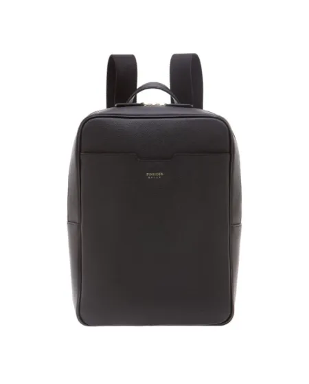 Zaino Slim Pineider Daily in Pelle Nera Bottalata