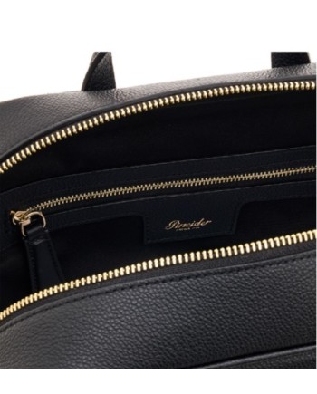 Pineider Daily 23 Slim Backpack in Tumbled Black Leather