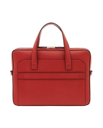 Porte-documents Slim Pineider Daily en Cuir Rouge Cardinal Bottalata