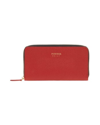 Portafoglio Pineider Daily Large in Pelle Red Cardinal Bottalata