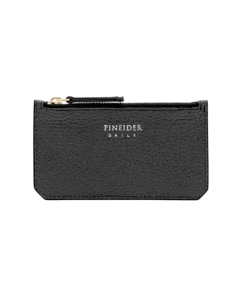 Pineider Daily Card Holder in Tumbled Black Leather Pineider Daily Card Holder in Tumbled Black Leather