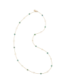 Long Chantecler Necklace in Yellow Gold with Turquoises