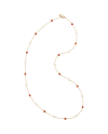Long Chantecler Necklace in Yellow Gold with Red Corals
