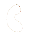 Long Chantecler Necklace in Yellow Gold with Red Corals