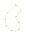 Collana Corta Chantecler Accessori in Oro Giallo con Coralli Rossi