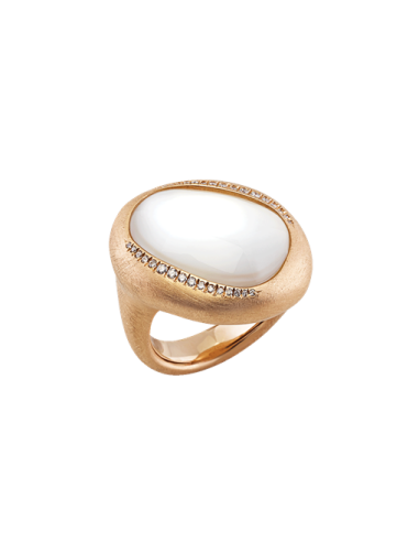 Chantecler Enchantè Ring in Rose Gold with Diamonds, Mother of Pearl and Rock Crystal