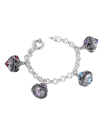 Gerardo Sacco Trottole Bracelet in Silver and Stones