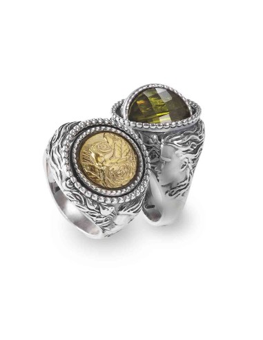 Reverse Gerardo Sacco Maggio Primavera Ring in Silver with Crystal