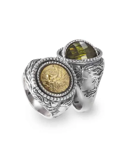 Reverse Gerardo Sacco Maggio Primavera Ring in Silver with Crystal