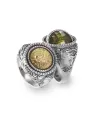 Anello Reverse Gerardo Sacco Maggio Primavera in Argento con Cristallo Verde