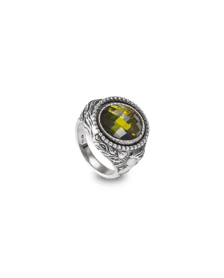 Bague inversée Gerardo Sacco Maggio Primavera en argent avec cristal