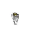 Anello Reverse Gerardo Sacco Maggio Primavera in Argento con Cristallo Verde