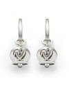 Micro boucles d'oreilles Chantecler Campanella en or blanc et un diamant