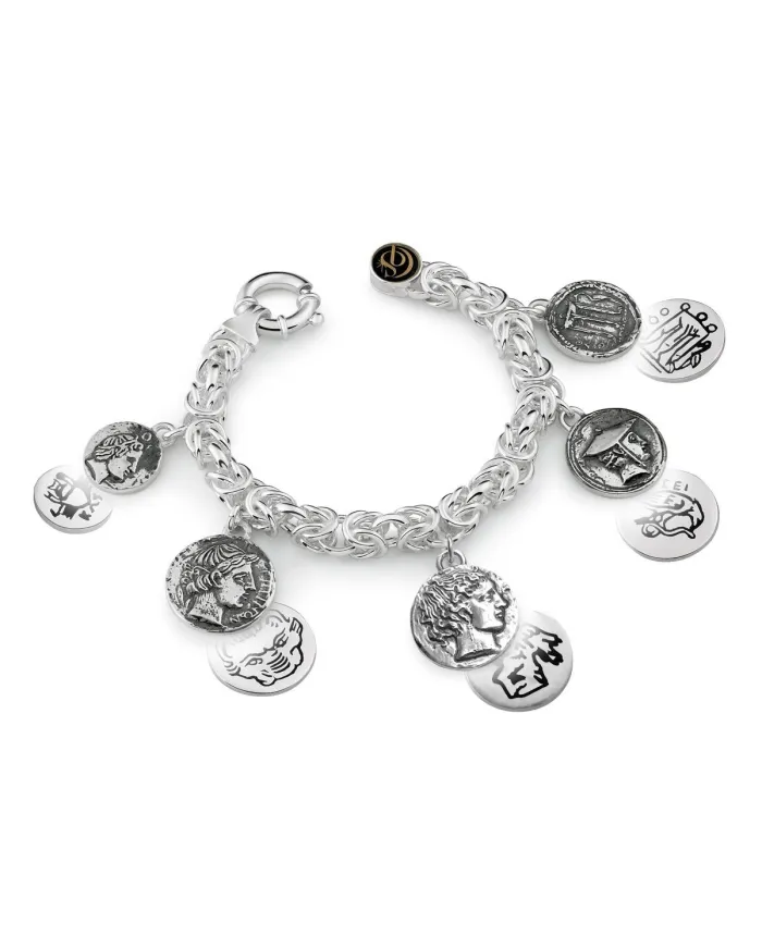 Bracelet pièce de monnaie Gerardo Sacco en argent