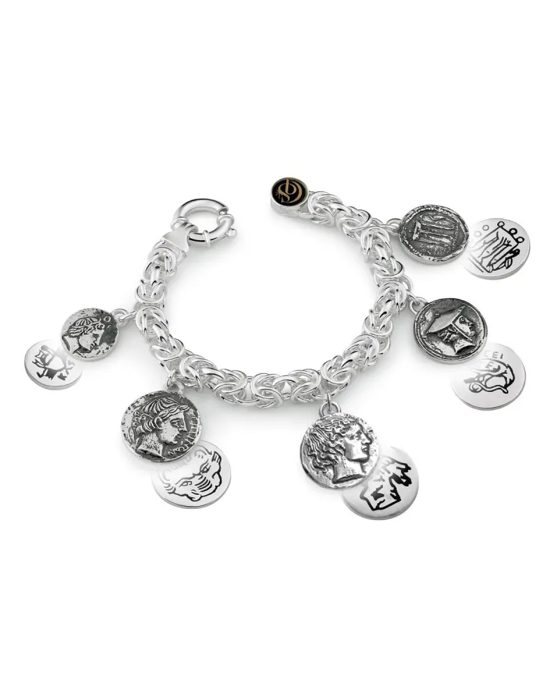 Gerardo Sacco Coin Bracelet in Silver