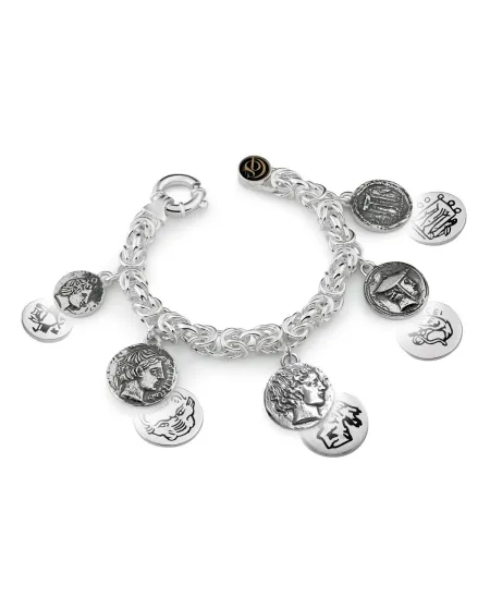 Gerardo Sacco Coin Bracelet in Silver